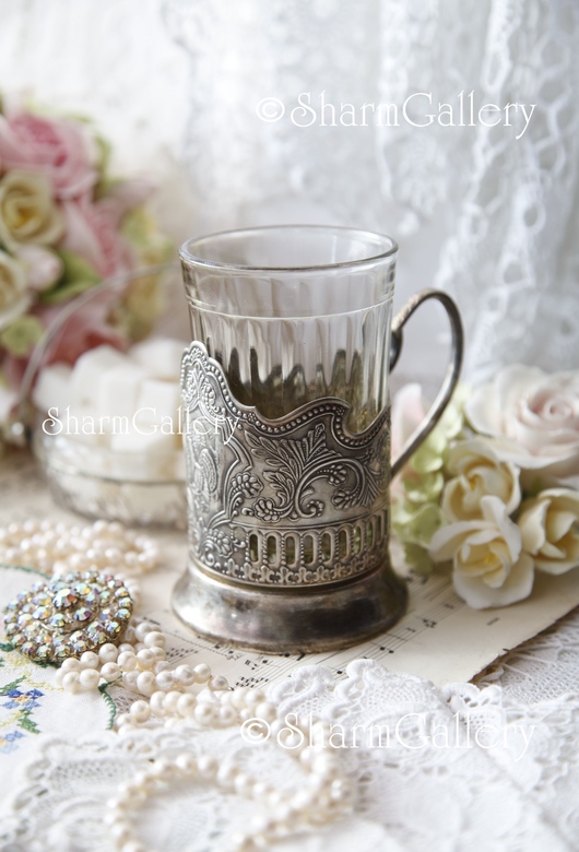 Подстаканник "Глухарь", CCCP, 1960г., Кольчугино, +стакан.