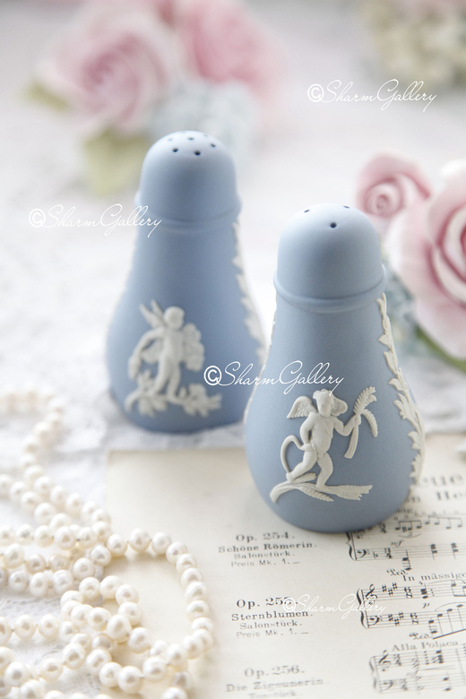 Набор для специй "Ангелочки", бисквитный фарфор Англия, Wedgwood