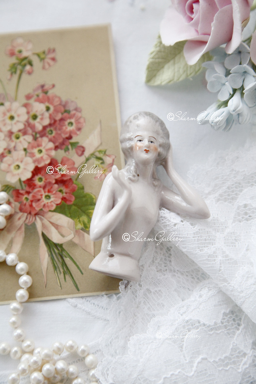 Half doll, антикварная игольница №8. Половинка куклы.