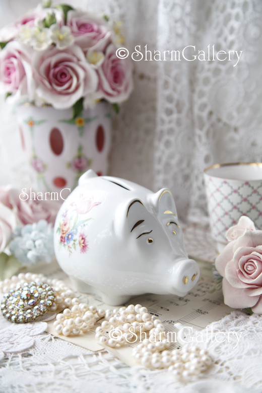 Винтажная Свинья - копилка. Фарфор, Wallendorf, Германия