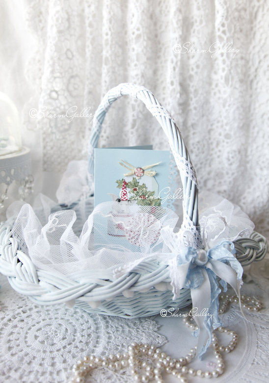 Корзина "Новогодняя"+ открытка.