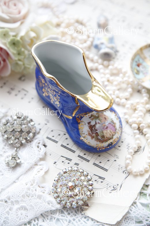 Винтажный Башмачок. Франция, Фрагонар, фарфор Limoges (Лимож)