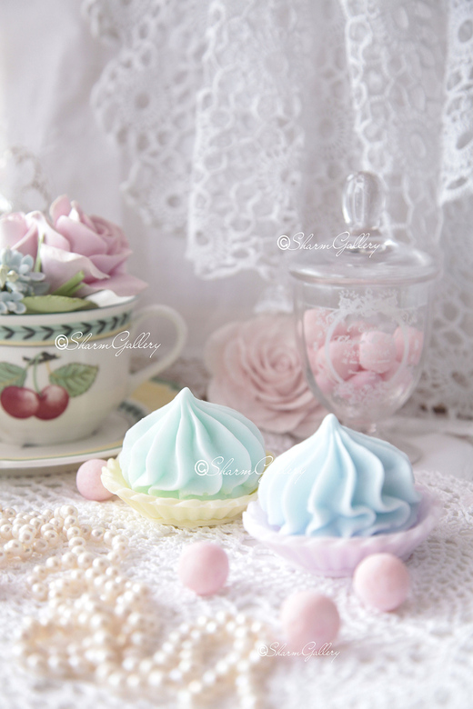 Пирожное "Безе в корзинке". "3D" мыло ручной работы.