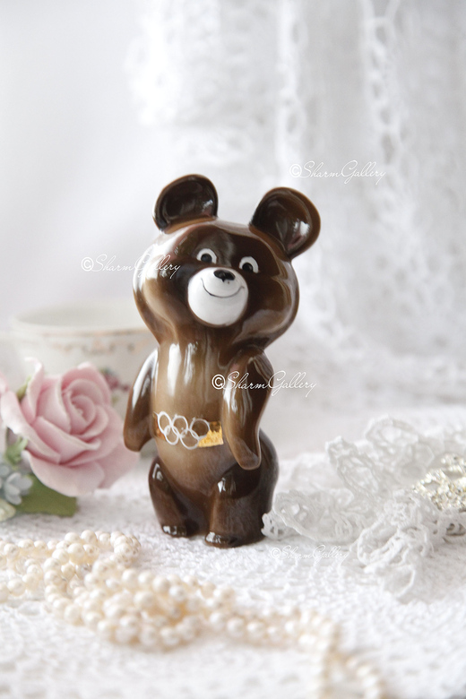 Олимпийский Мишка №12. Фарфор, Дулево.