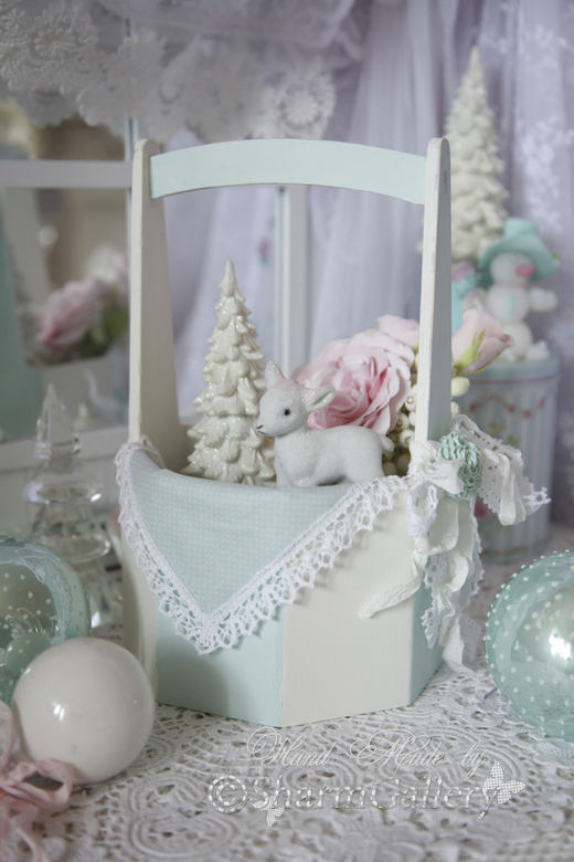 Лукошко и салфетка "Sweet mint".