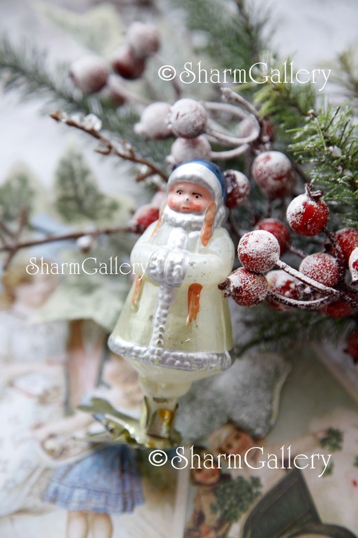 Марфушенька из сказки Морозко. №2. Елочная игрушка, на прищепке, СССР.