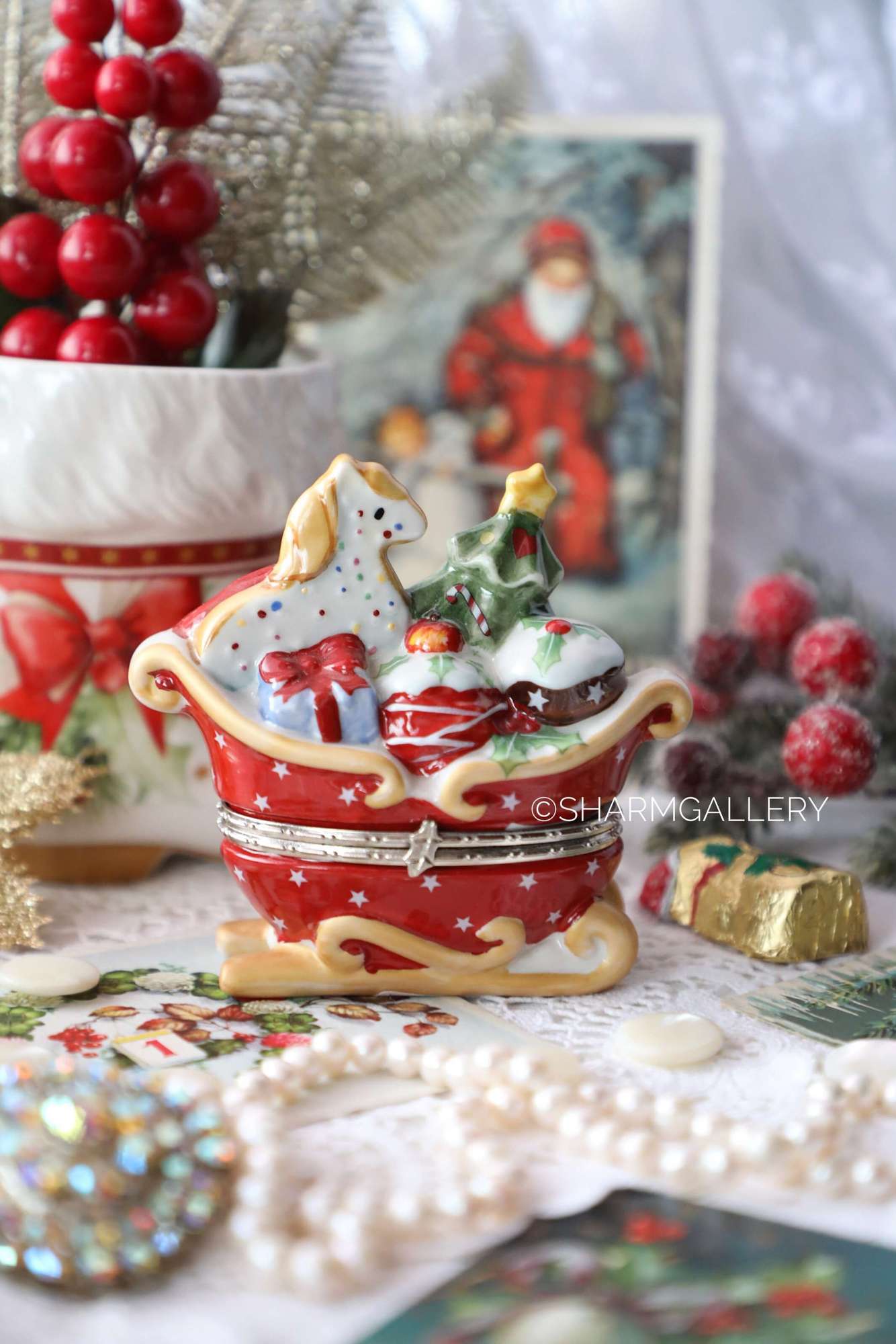 Шкатулочка новогодняя "Сани красные", Winter Bakery от Villeroy & Boch Германия