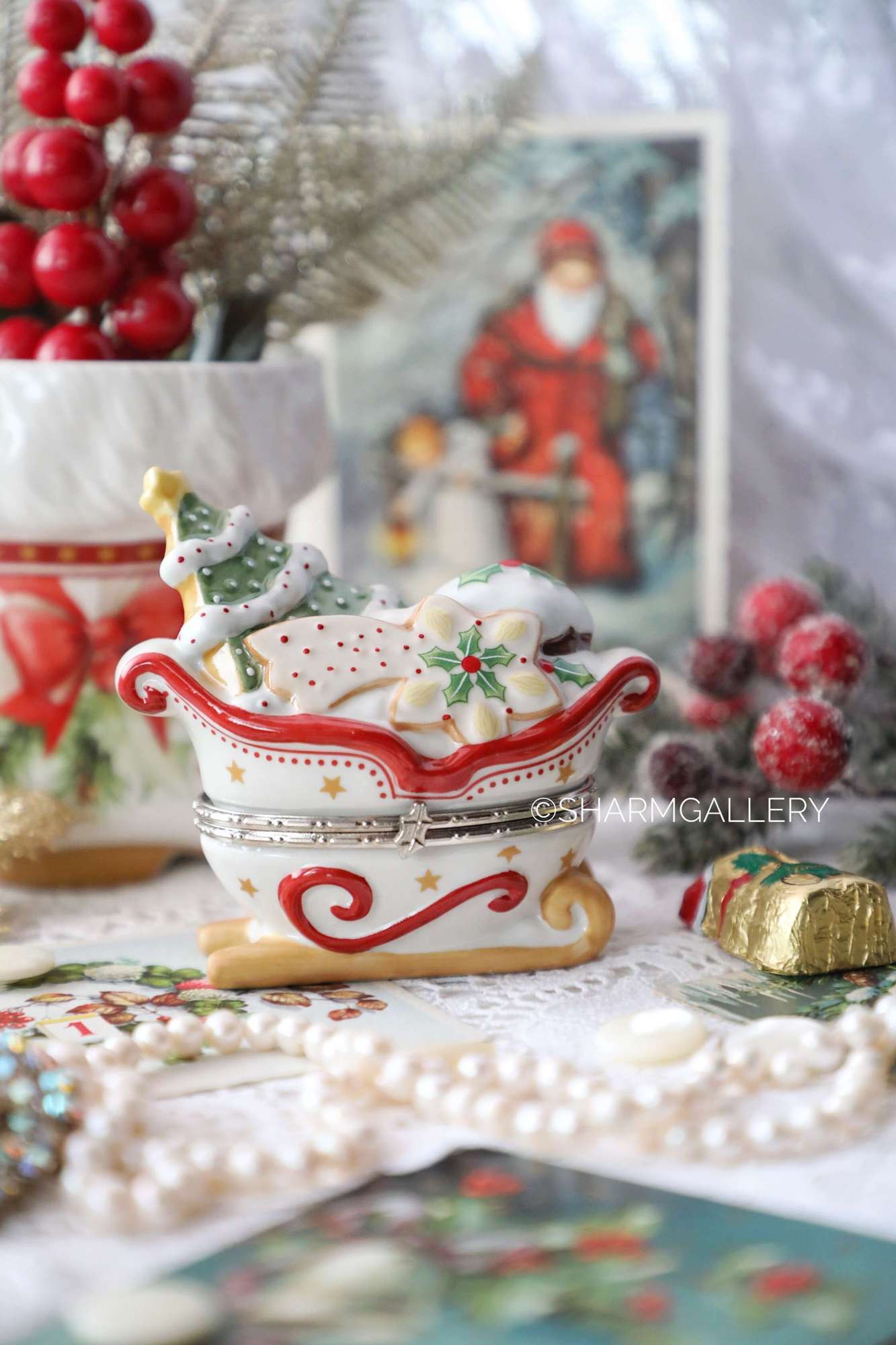 Шкатулочка новогодняя "Сани белые", Winter Bakery от Villeroy & Boch Германия