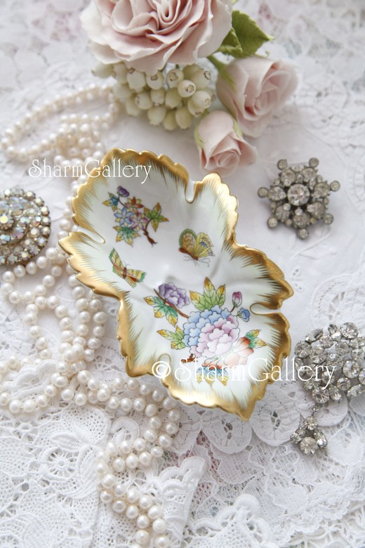 Винтажная Розетка "Лист". Herend, Венгрия.