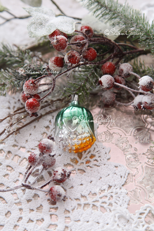 Кукурузка. Елочная игрушка, стекло, СССР.