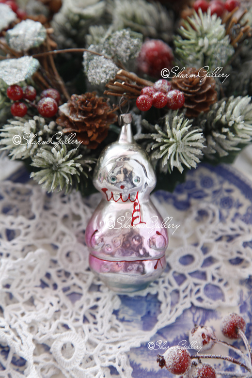 Иванушка. Винтажная елочная игрушка, стекло, СССР.