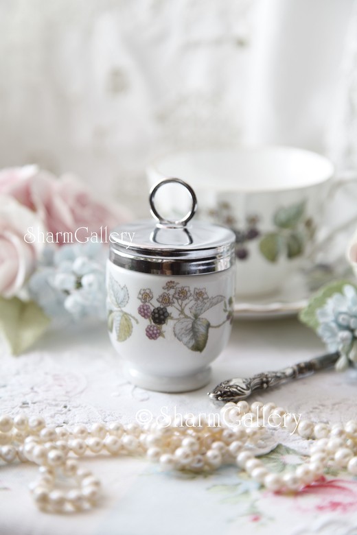 Кодлер - пашотница "Ежевика", на 1 яйцо standart. Coddler "Lavinia", Royal Worcester, Англия.