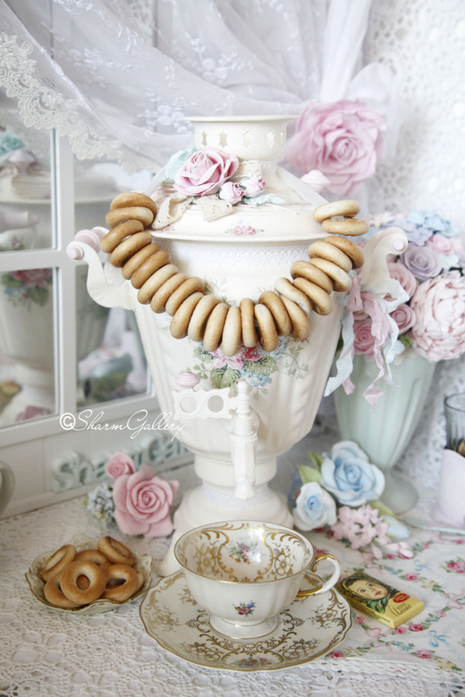 Винтажный Самовар "Shabby Chic".