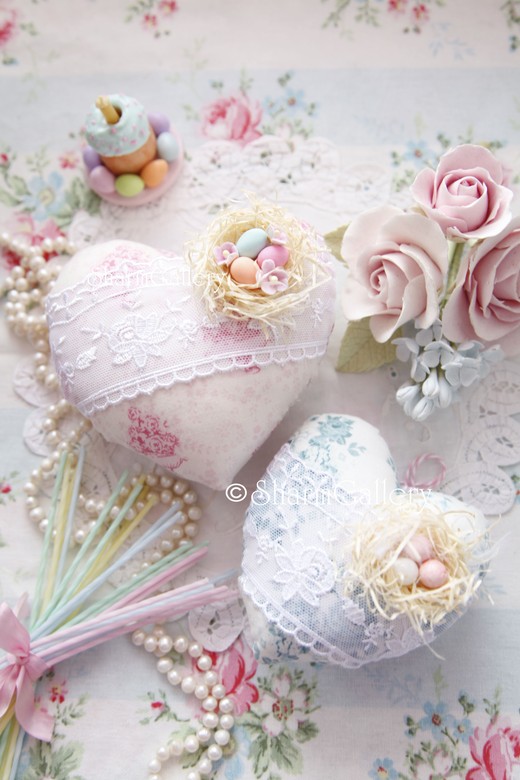 Пасхальный набор сердечек. Ручная работа.