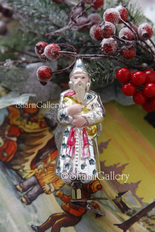 Звездочет/Волшебник (большой) №3. Старинная елочная игрушка на прищепке.