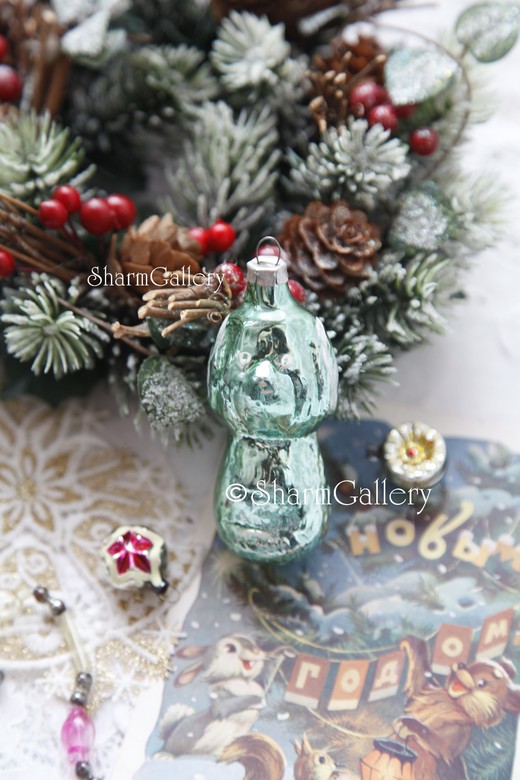 "Щенок". Елочная игрушка СССР.