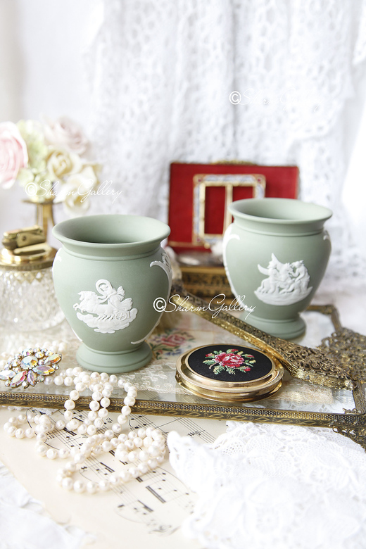 Ваза №12. Винтаж, яшмовый фарфор Wedgwood, Англия.