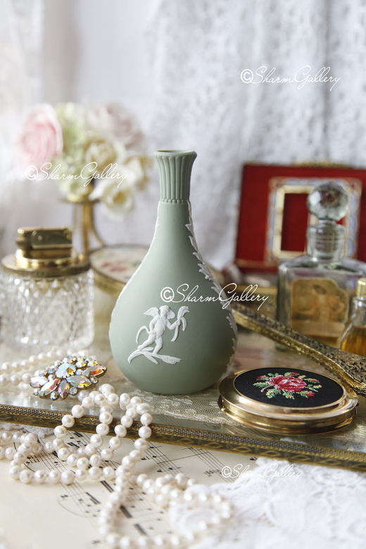 Ваза. №11. Винтаж, яшмовый фарфор Wedgwood, Англия.