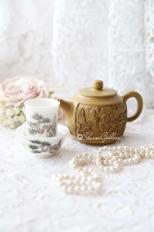 Чайник из исинской глины + чайная пара. Для чайной церемонии.