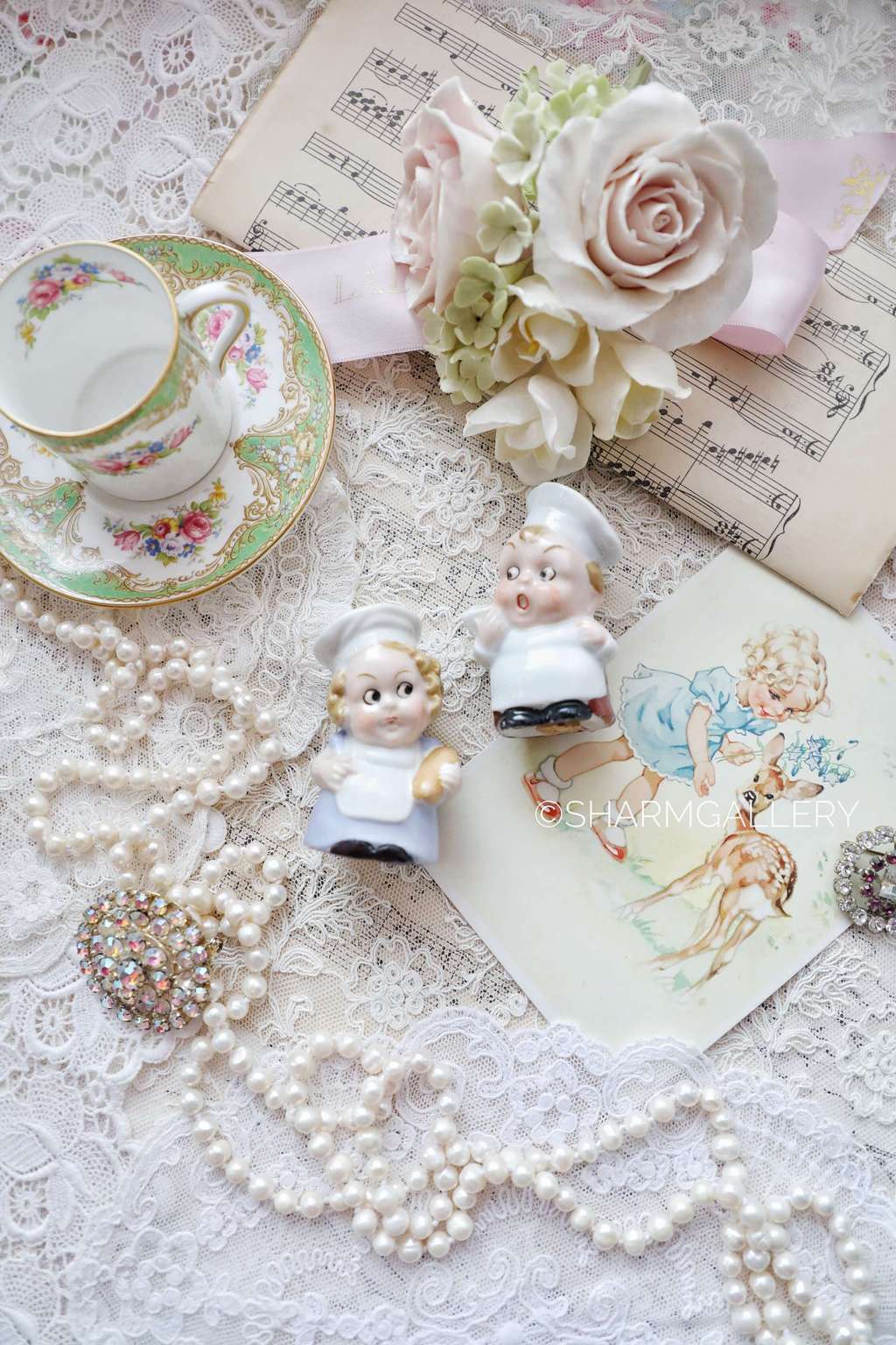 Поварята "Бюргеры - пекари", набор соль, перец. Фарфор, Германия 1960гг.