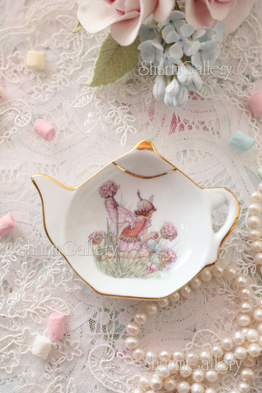 Блюдечко - подставка. Чайничек, "Flower Fairies"  Reutter Porzellan, фарфор, Германия.