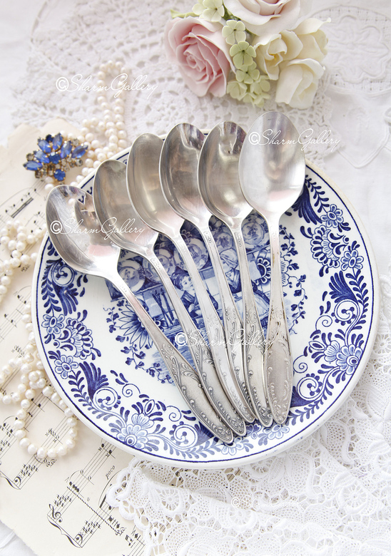 Столовые ложки, мельхиор. Набор №123. CCCP, Кольчугино.