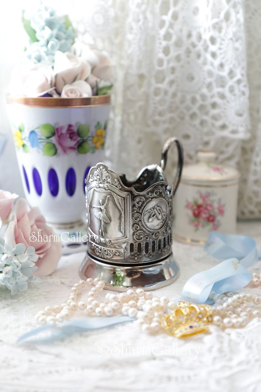 Мельхиоровый подстаканник "Балет", CCCP, Кольчугино + стакан в подарок!