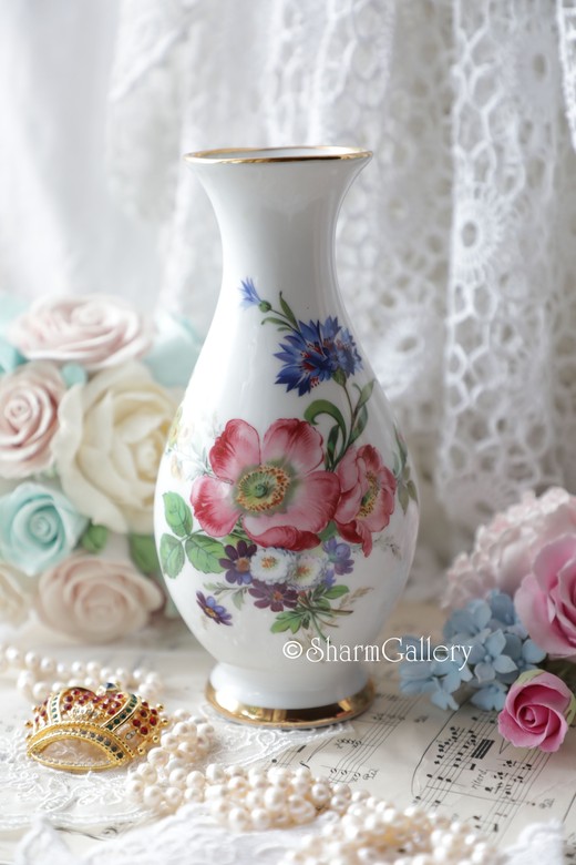 Ваза "Цветы",  фарфор Бавария, Германия. Винтаж.