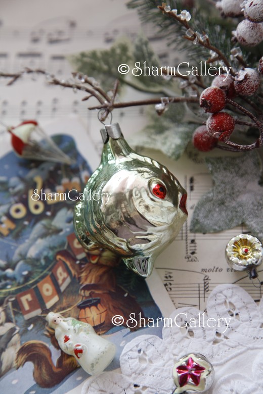 Рыбка. Елочная игрушка СССР.