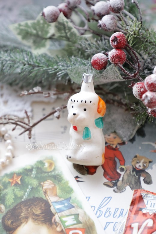 Собака. "Щенок". Елочная игрушка СССР.