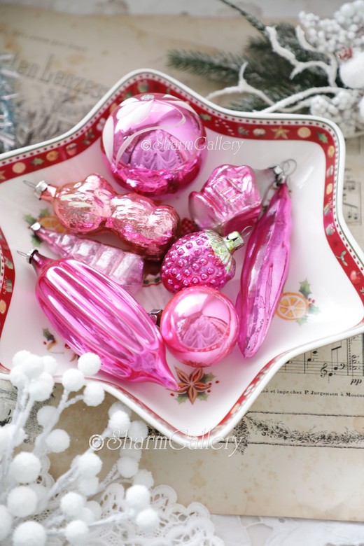 Набор елочных игрушек №165. СССР. Винтаж, 8шт.