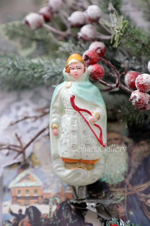 "Князь Гвидон". №2. Редкая, старинная елочная игрушка на прищепке.