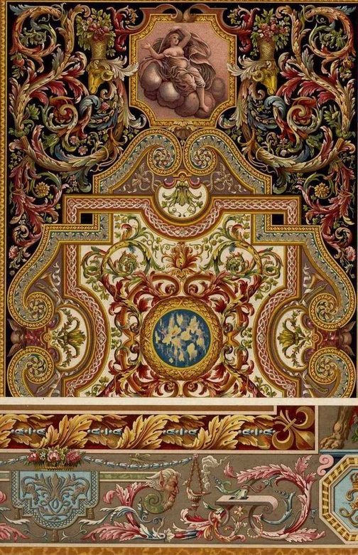 Литография "Орнамент переплетения 17 века"