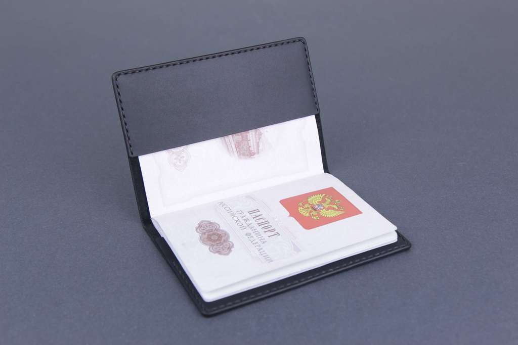 Кожаная обложка на паспорт "Минимал"