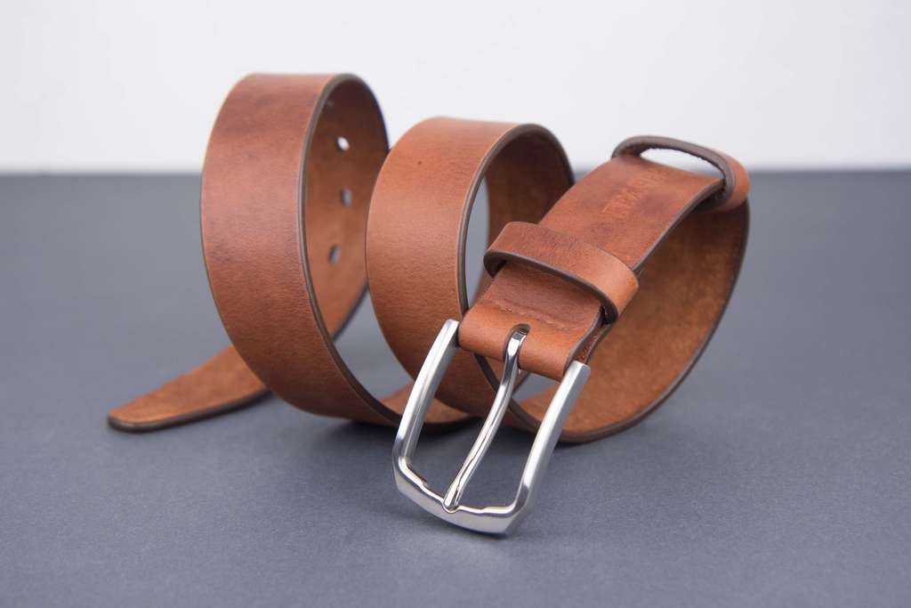 Кожаный мужской ремень "Джинс"