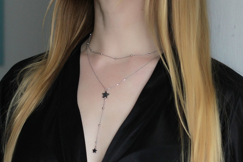 Колье из серебра «Silver star»