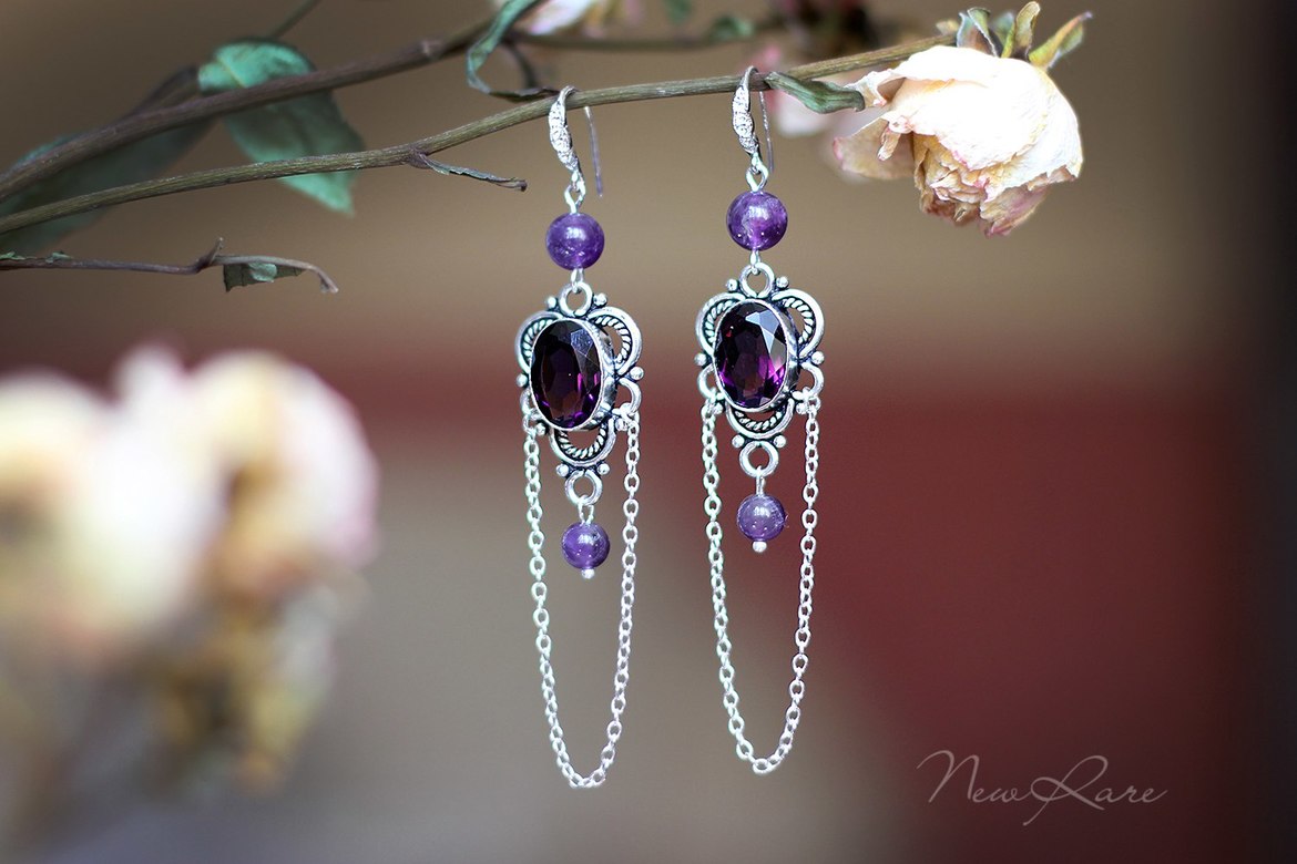 Серьги «Night violet»