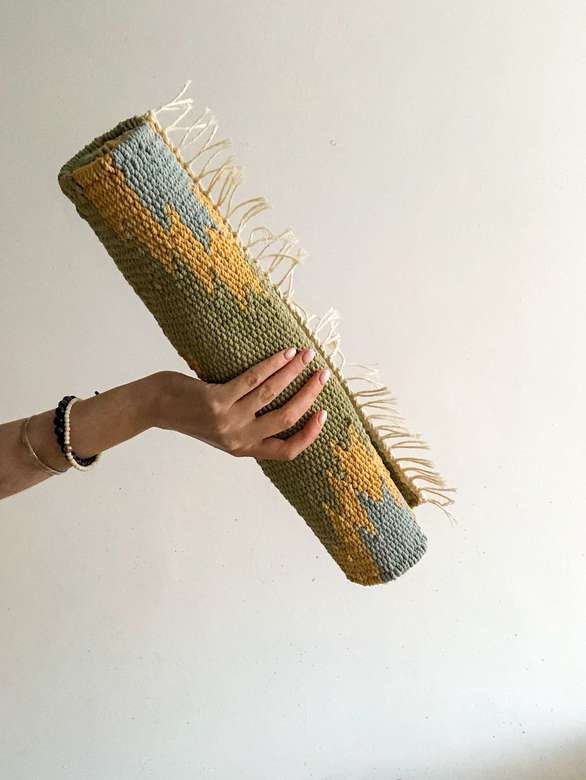 Тканый ковер "из хлопкового шнура. Предзаказ / 40 см*50 см