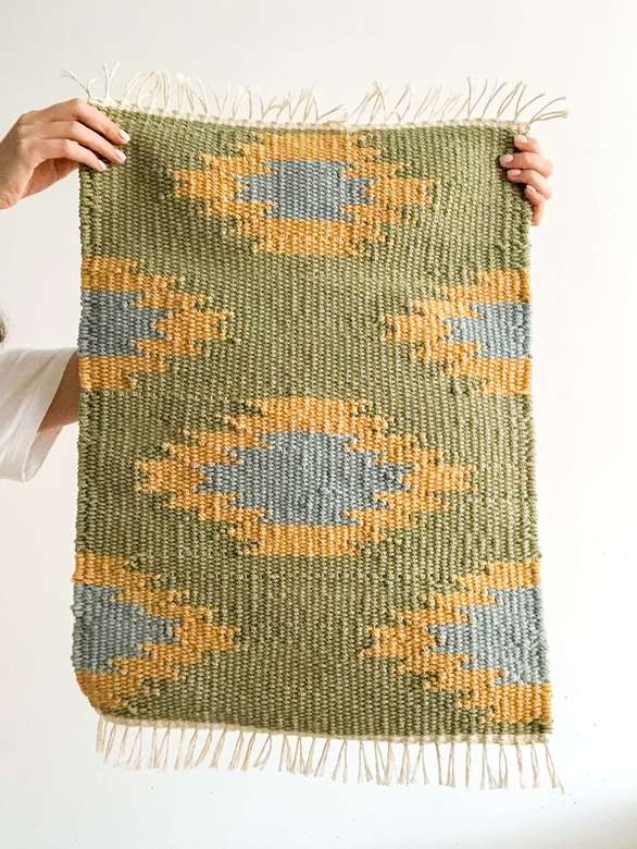 Тканый ковер "из хлопкового шнура. Предзаказ / 40 см*50 см