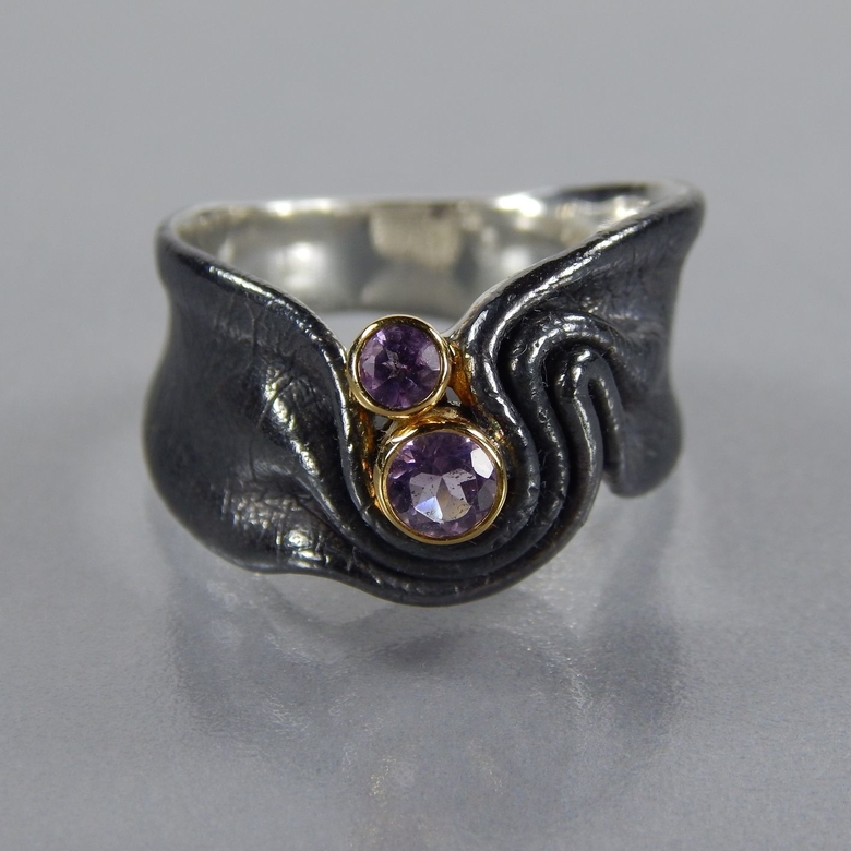 Серебряное кольцо Слияние.