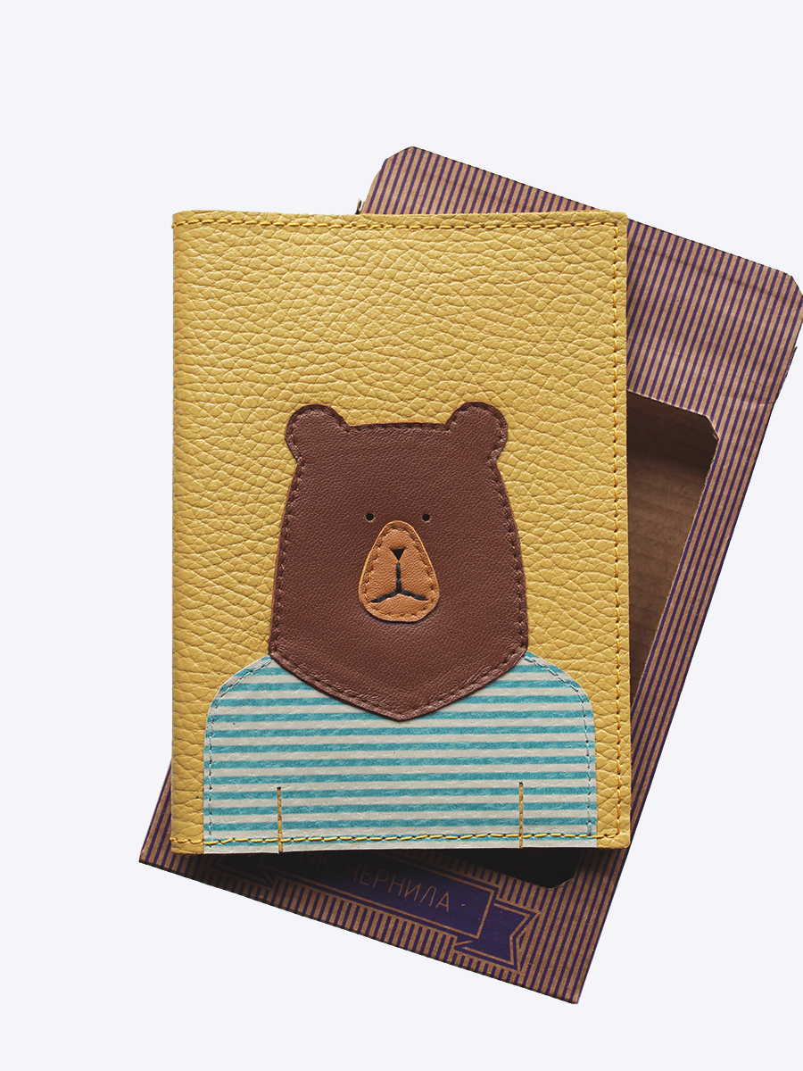 обложка для паспорта МЕДВЕДЬ