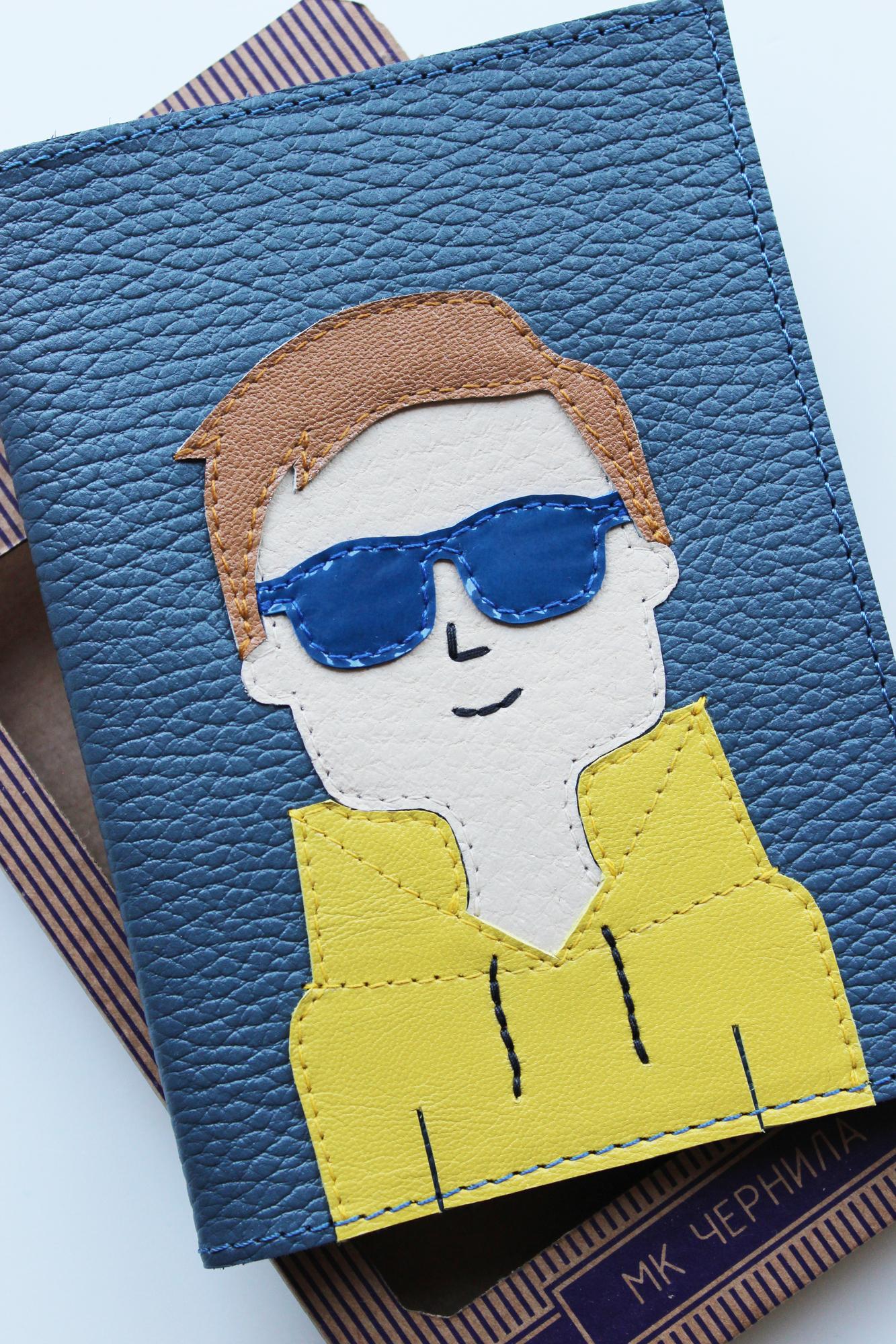 обложка на паспорт, аватар, кастомизация, портрет, кожаный