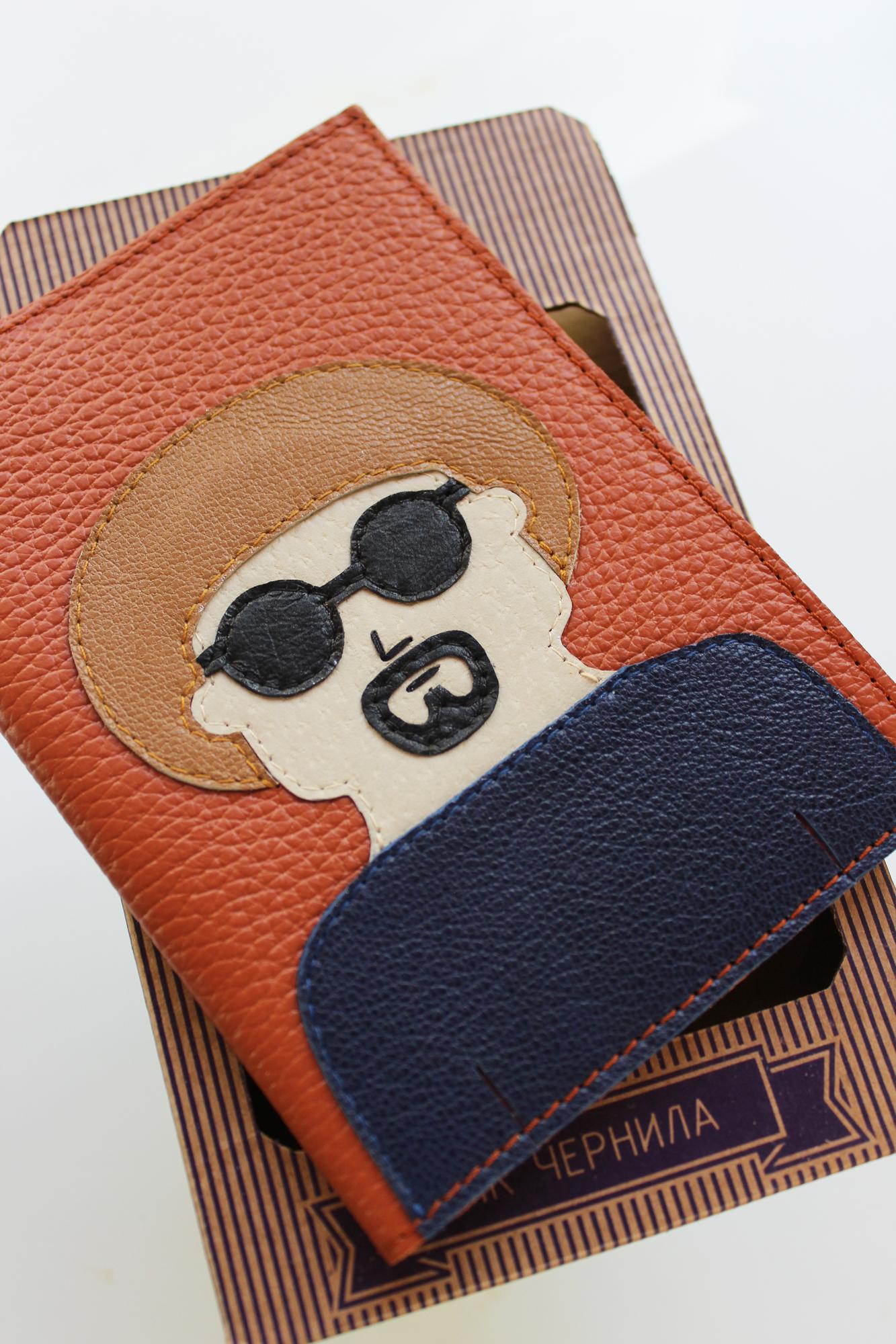 обложка на паспорт, кожаный, аватар, персонаж, кастомизация