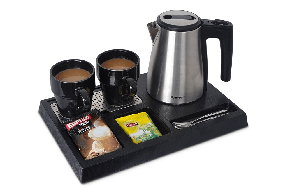 Чайная станция  R126 антивандальный, пластик, черный, 363*240*33  Объем: 0,6 литра Мощность: 850W