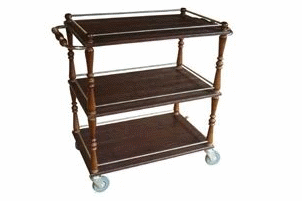Тележка для обслуживания номеров с 3-мя полками. Размер 55х80х85(В)