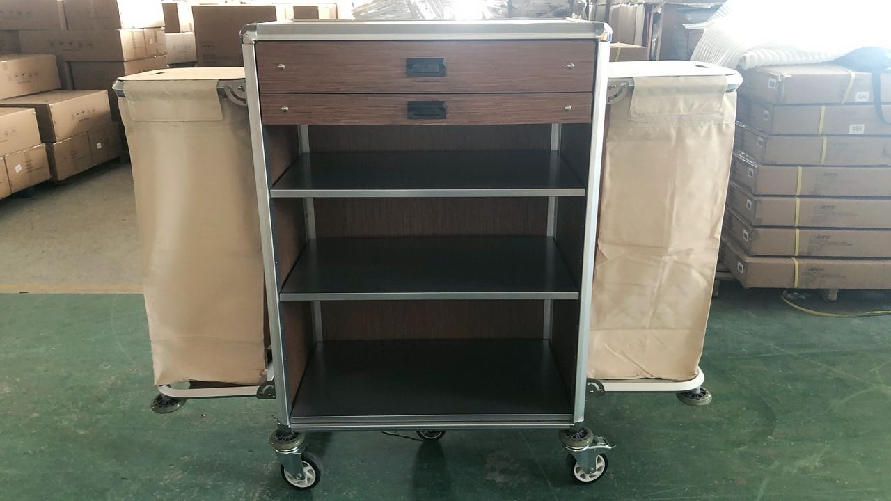 Тележка для горничных  из HPL плиты с ящиками, премиум класса