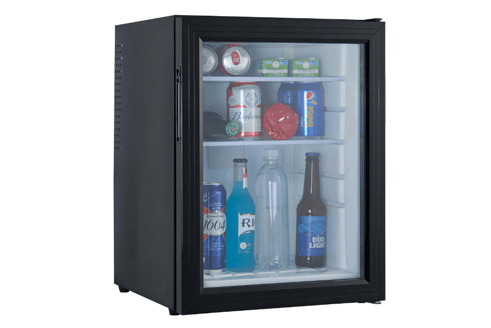 Мини-бар 40л термоэлектрический, стеклянная дверь 400*428*530H