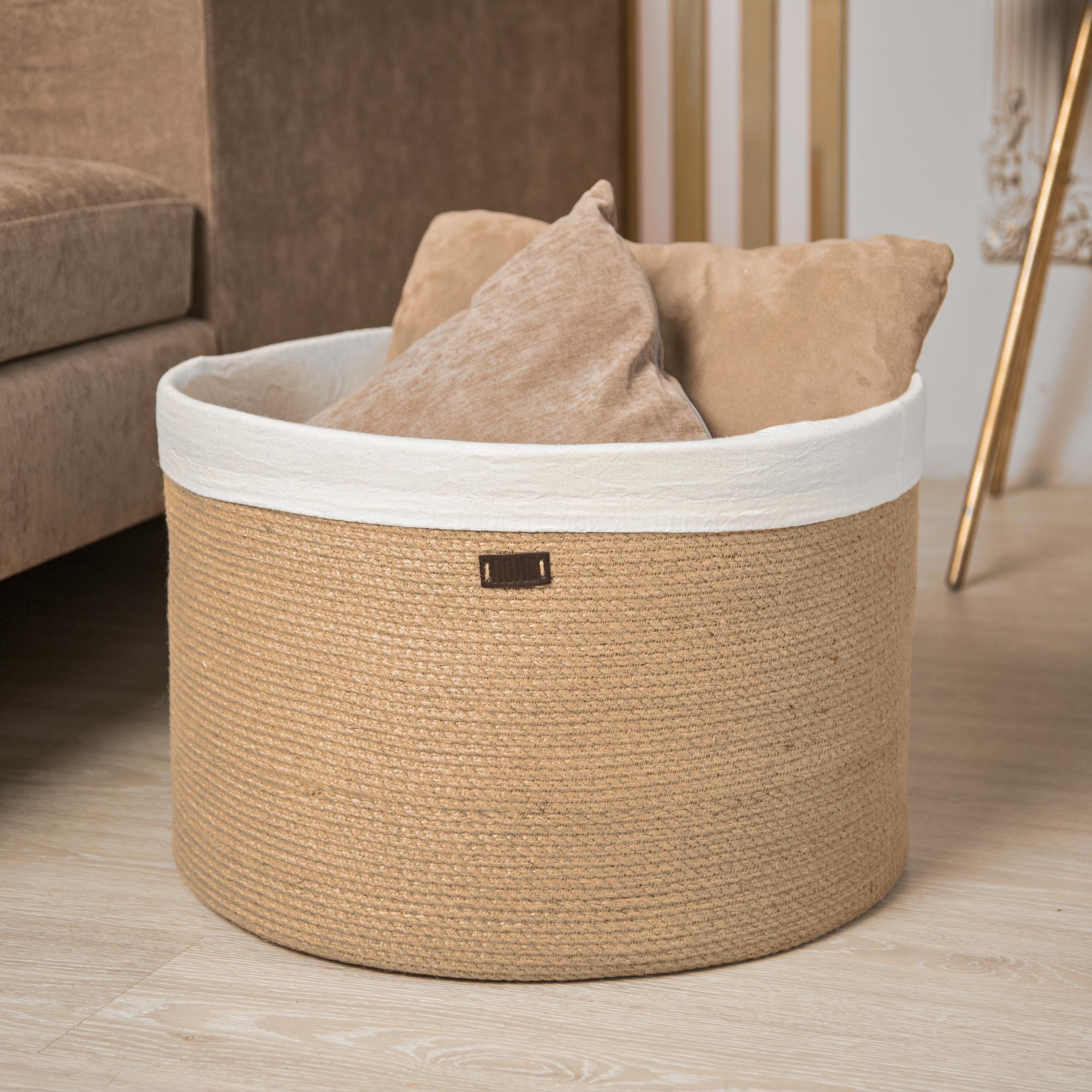 Плетеная корзина для игрушек