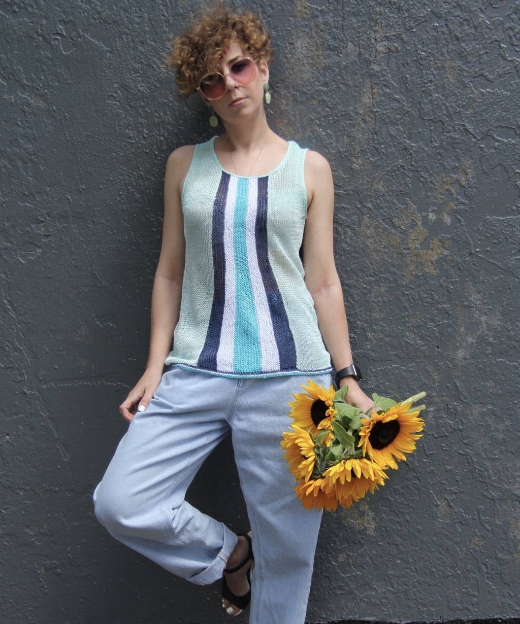 Льняная майка Призма