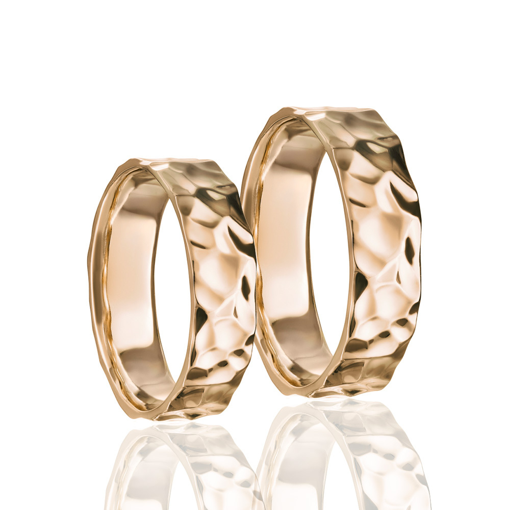 Обручальные кольца "Волны" из красного золота (от 3,5 мм)